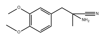 (±)-2-AMINO-3-(3,4-DIMETHOXYPHENYL)-2-METHYLPROPIONONITRILE 结构式