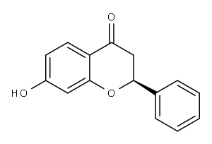 (-)-7-hydroxyflavanone Structure