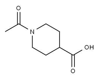 1-Acetyl-4-piperidinecarboxylic acid Structure