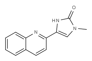 1,3-Dihydro-1-methyl-4-(2-quinolyl)-2H-imidazol-2-one Structure