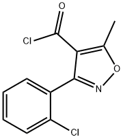 3-(2-氯苯基)-5-甲基-4-异恶唑甲酰氯, 25629-50-9, 结构式