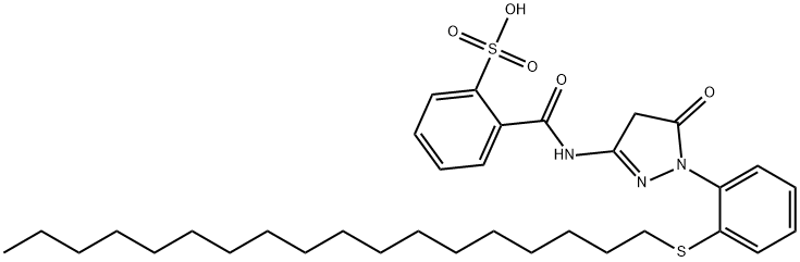 o-[[[4,5-dihydro-1-[2-(octadecylthio)phenyl]-5-oxo-1H-pyrazol-3-yl]amino]carbonyl]benzenesulphonic acid Structure