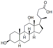 3b,12a-Dihydroxy-5a-cholanoic acid Structure