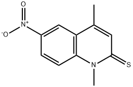 2(1H)-Quinolinethione,  1,4-dimethyl-6-nitro- Structure
