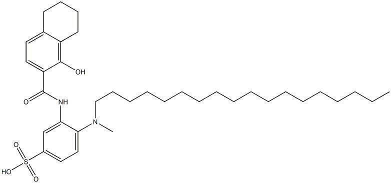 4-(methyloctadecylamino)-3-[(5,6,7,8-tetrahydro-1-hydroxy-2-naphthyl)carbamoyl]benzenesulphonic acid Structure