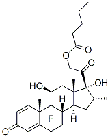 9-fluoro-11beta,17,21-trihydroxy-16alpha-methylpregna-1,4-diene-3,20-dione 21-valerate Structure