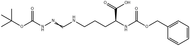N5-[[[(1,1-Dimethylethoxy)carbonyl]amino](imino)methyl]-N2-[(benzyloxy)carbonyl]-L-ornithine Structure