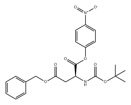 N-[叔丁氧羰基]-L-天冬氨酸 1-(4-硝基苯基)酯 4-苯甲酯, 26048-69-1, 结构式
