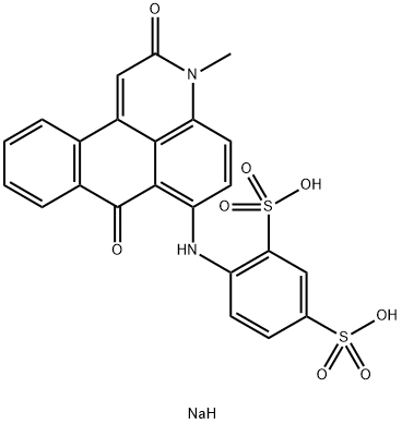 disodium 4-[(2,7-dihydro-3-methyl-2,7-dioxo-3H-dibenz[f,ij]isoquinolin-6-yl)amino]-benzene-1,3-disulphonate Structure