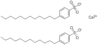カルシウム＝ビス（ドデシルベンゼンスルホナト） 化学構造式
