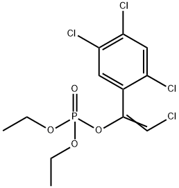 Phosphoric acid, 2-chloro-1-(2,4,5-trichlorophenyl)ethenyl diethyl est er Structure