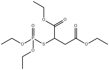 [(Diethoxyphosphinyl)thio]succinic acid diethyl ester Structure