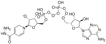 (2R,3R,4R,5R)-5-[[[[(2R,3R,4R,5R)-5-(6-aminopurin-9-yl)-3,4-dihydroxy-oxolan-2-yl]methoxy-hydroxy-phosphoryl]oxy-hydroxy-phosphoryl]oxymethyl]-2-[4-(hydrazinecarbonyl)pyridin-1-yl]-4-hydroxy-oxolan-3-olate Structure