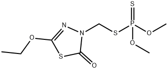 3-(dimethoxyphosphinothioylsulfanylmethyl)-5-ethoxy-1,3,4-thiadiazol-2 -one Structure
