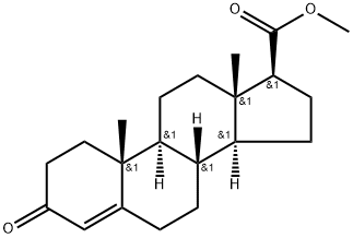 雄甾-3-酮-4-烯-17bata-羧酸甲酯 结构式
