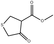 4-オキソテトラヒドロチオフェン-3-カルボン酸メチル 化学構造式