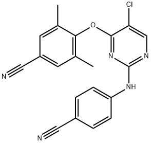 4-((5-Chloro-2-((4-cyanophenyl)amino)pyrimidin-4-yl)oxy)-3,5-dimethylbenzonitrile Structure