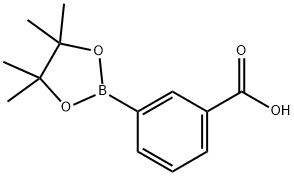3-(4,4,5,5-テトラメチル-1,3,2-ジオキサボロラン-2-イル)安息香酸 化学構造式