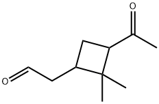 2-(3-acetyl-2,2-dimethyl-cyclobutyl)acetaldehyde Structure