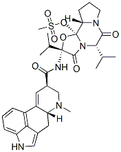 12'-hydroxy-2',5'alpha-diisopropylergotaman-3',6',18-trione monomethanesulphonate Structure