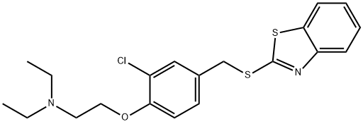2-[[3-Chloro-4-[2-(diethylamino)ethoxy]benzyl]thio]benzothiazole Structure