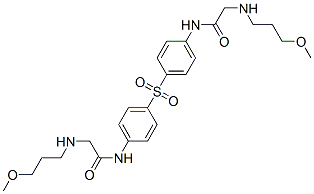 2-(3-methoxypropylamino)-N-[4-[4-[[2-(3-methoxypropylamino)acetyl]amin o]phenyl]sulfonylphenyl]acetamide Structure