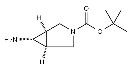 REL-(1R,5S,6S)-6-氨基-3-氮杂双环[3.1.0]己烷-3-羧酸叔丁酯, 273206-92-1, 结构式