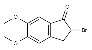 2-BROMO-2,3-DIHYDRO-5,6-DIMETHOXY-1H-INDEN-1-ONE Structure