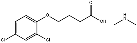 4-(2,4-dichlorophenoxy)butyric acid, compound with dimethylamine (1:1) Structure