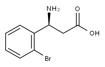 (S)-3-氨基-3-(2-溴苯基)-丙酸, 275826-34-1, 结构式