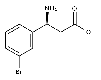 (S)-3-氨基-3-(3-溴苯基)-丙酸, 275826-35-2, 结构式