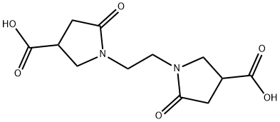1,1'-(ethylene)bis[5-oxopyrrolidine-3-carboxylic] acid Structure