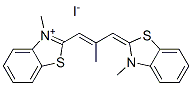 3-methyl-2-[2-methyl-3-(3-methyl-3H-benzothiazol-2-ylidene)prop-1-enyl]benzothiazolium iodide Structure