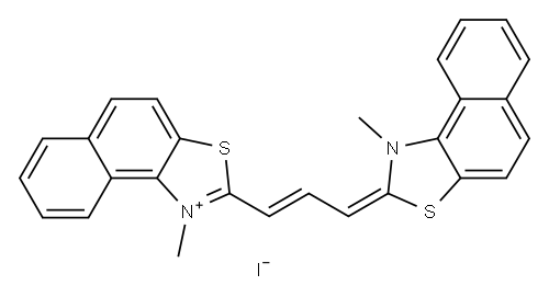 1-methyl-2-[3-(1-methylnaphtho[1,2-d]thiazolin-2-ylidene)propenyl]naphtho[1,2-d]thiazolium iodide Structure