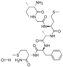 L-Methioninamide, L-alanyl-L-phenylalanyl-L- isoleucylglycyl-L-methionyl-, monohydrochloride Structure