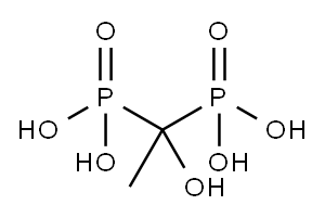 1-Hydroxyethylidene-1,1-diphosphonic acid Structure
