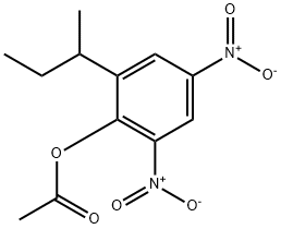 醋酸-2-另丁基-4，6-二硝基苯酯, 2813-95-8, 结构式