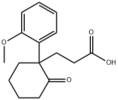 3-[1-(2-methoxyphenyl)-2-oxo-cyclohexyl]propanoic acid Structure