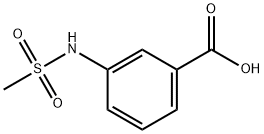 3-(メタンスルホニルアミノ)安息香酸 化学構造式