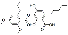 3-[(2,4-Dimethoxy-6-propylbenzoyl)oxy]-2,4-dihydroxy-6-pentylbenzoic acid Structure