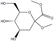 Methyl(methyl3-deoxy-D-arabino-hept-2-ulopyranosid)onate Structure