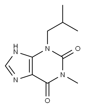3-异丁基-1-甲基黄嘌呤, 28822-58-4, 结构式
