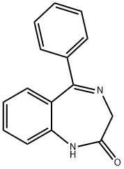 1,3-二氢-5-苯基-1,4-苯并二氮杂卓-2-酮, 2898-08-0, 结构式