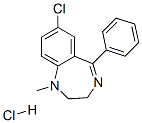 7-chloro-2,3-dihydro-1-methyl-5-phenyl-1H-benzo-1,4-diazepine monohydrochloride Structure