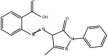2-[(4,5-dihydro-3-methyl-5-oxo-1-phenyl-1H-pyrazol-4-yl)azo]benzoic acid Structure