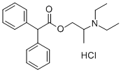 ACETIC ACID, DIPHENYL-, 2-(DIETHYLAMINO)PROPYL ESTER, HYDROCHLORIDE Structure