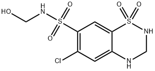 7-Sulfonamido-N-hydroxymethyl Hydrochlorothiazide Structure