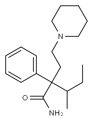 α-sec-Butyl-α-phenyl-1-piperidinebutyramide Structure