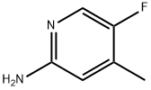 2-アミノ-5-フルオロ-4-メチルピリジン 化学構造式