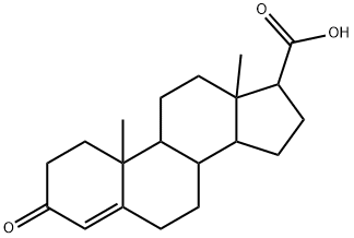 3-オキソアンドロスタ-4-エン-17β-カルボン酸 化学構造式